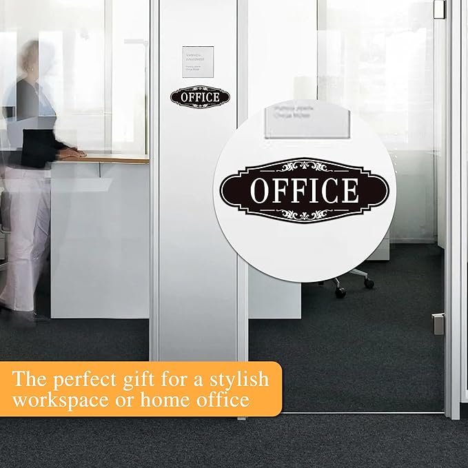 The Office Door Sign for Home and Business，Self-Adhesive Waterproof and - Image 4