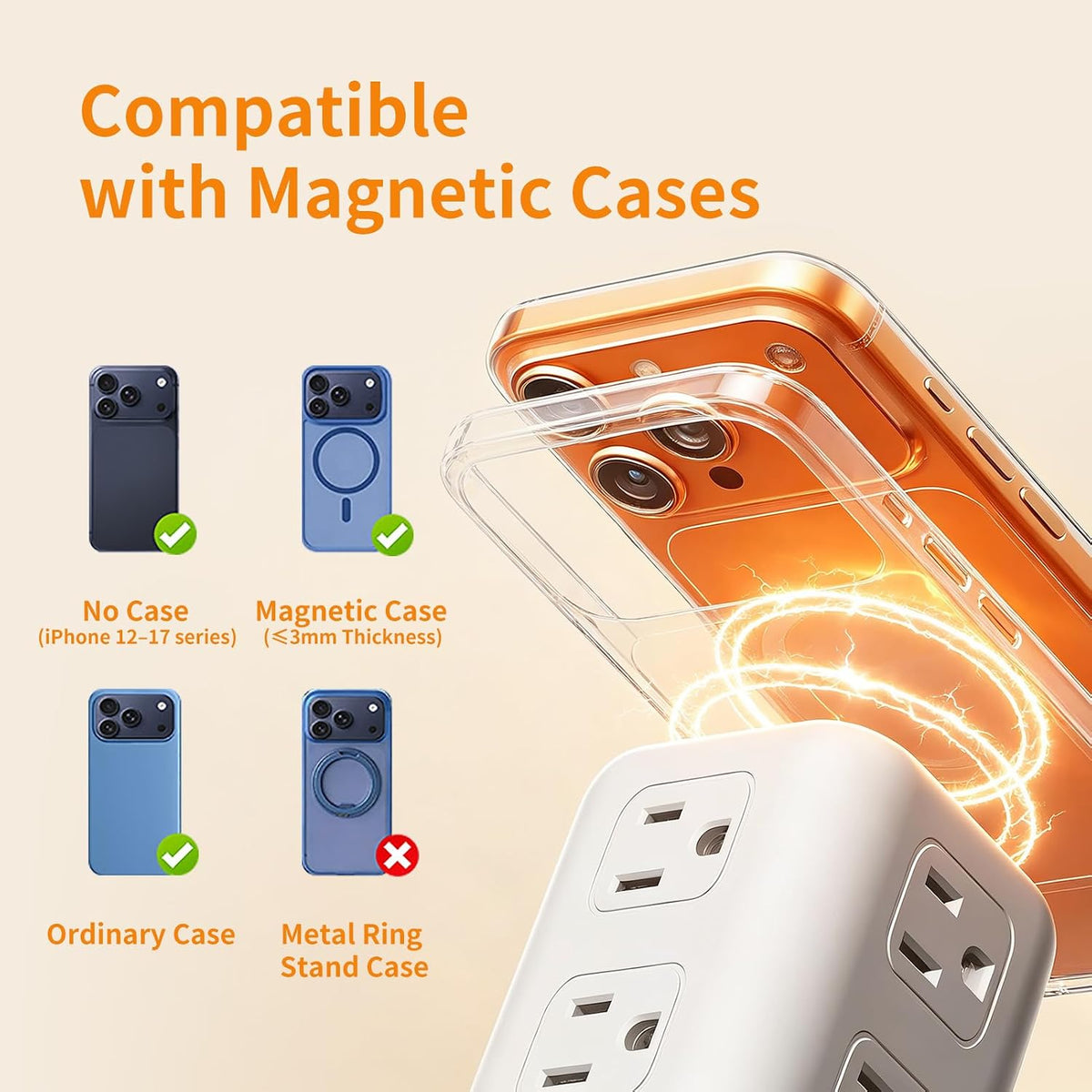 Extension Cord with Multiple Outlets, SMALLRT Power Strip Tower, Outlet Exten...