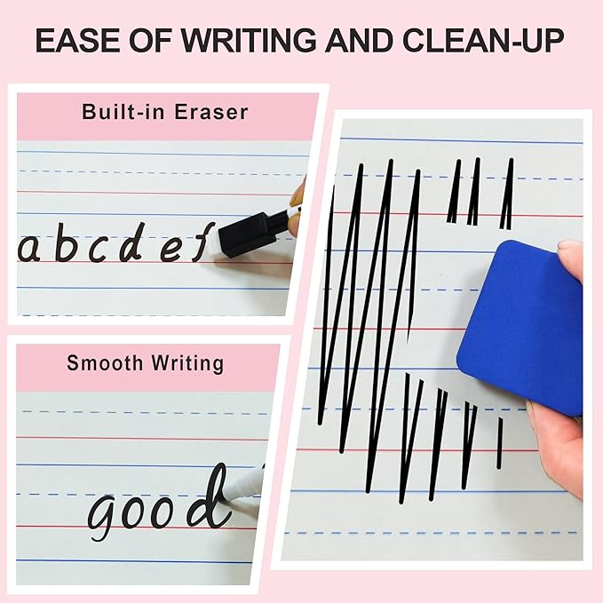 Dry Erase Boards 6 Pack, Double Sided Magnetic Small Whiteboards - Image 4