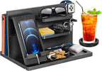 Gifts for Men Bedside Organiser Wood Phone Docking Station Dad Birthday Gifts by EssentialForLife