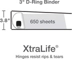 Oxford 3 Ring Binders, Binders for School and Office, 3 Inch ONE-Touch Easy - Image 3