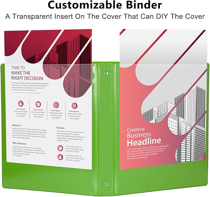 CIXILDTS 1-Inch 3 Ring Binder, Standard Round Ring Binder Fit Letter Size Paper - Image 5