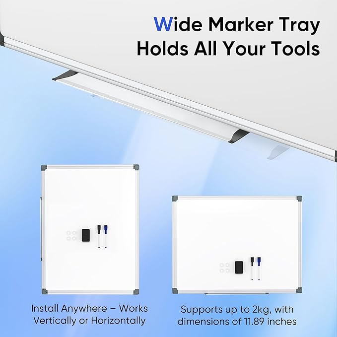 VUSIGN 18" x 12" Small Magnetic Whiteboard - Image 4