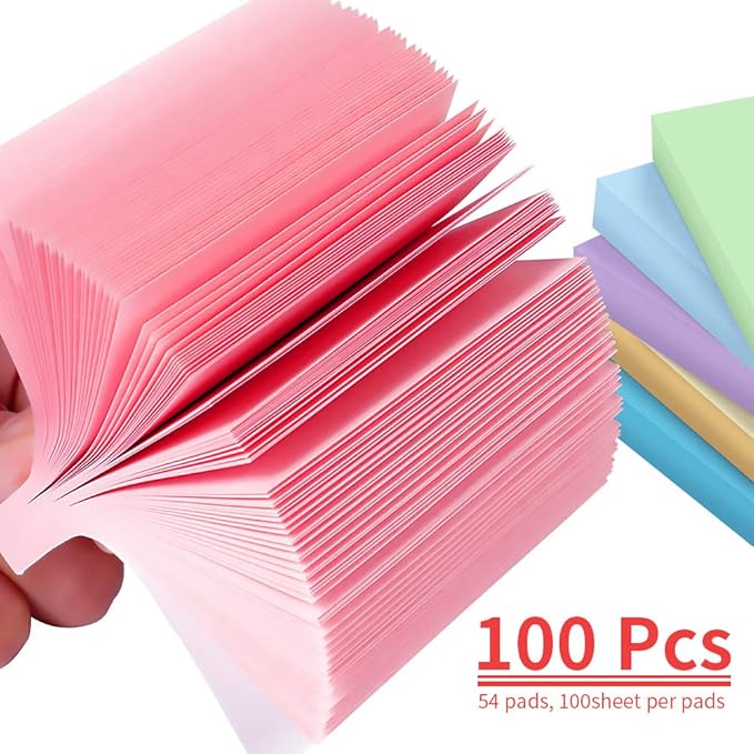MyLifeUNIT Sticky Notes 3x3, Bulk Pack 54 Note Pads 5400 Sheets - Image 5