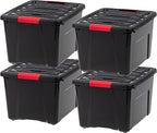 IRIS USA 40 Qt Stackable Plastic Storage Bins by IRISUSA