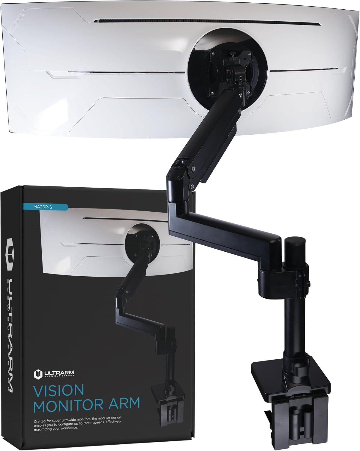 ULTRARM Heavy Duty Monitor Arm for Ultrawide Monitors up to 57" and 44 lbs