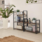 CAPHAUS 2 Tier Small Bookshelf, 24 Inch Width Free Standing Shelf, Bookcase - Image 2