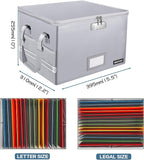 ENGPOW File Box with Lock, Fireproof Document Box with Zipper＆Pockets, - Image 4