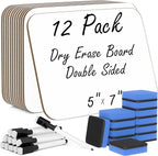 12 Pack Small White Board Dry Erase 5x7 Inch Mini Whiteboard Small Dry Erase by Unknown