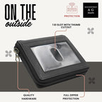 ag wallets Mens Zip Around Leather Wallet - Image 3