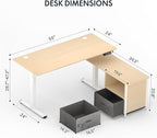 FLEXISPOT 55" L Shaped Standing Desk - Image 2