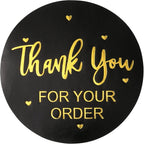 Lpraer 500Pcs 1.5" Thank You for Your Order Stickers Roll Retro Adhesive Thank You Label for Packaging,Small Business,Envelopes,Cards,Letters,Boxes