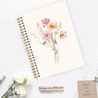 JWVK Rustic Wild Flower Spiral Notebook, Vintage Floral Botanical Notebooks - Image 3