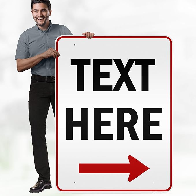 Custom Arrow, Custom Directional Sign, Right Arrow, 36x48 Inches, Reflective - Image 2
