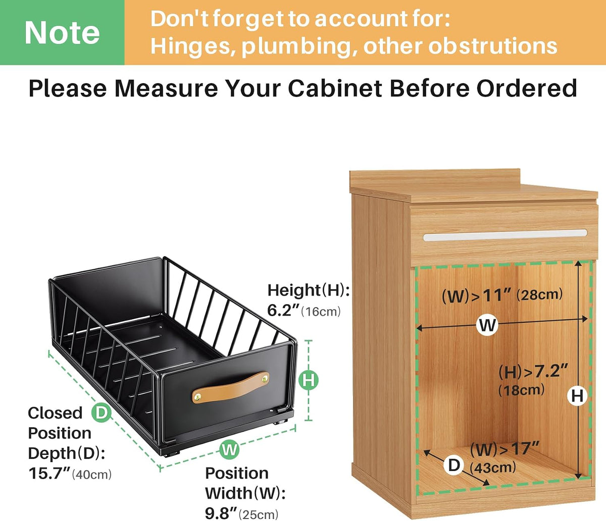 Pull out Cabinet Organizer,Heavy Duty Slide out Pantry Shelves Drawer Storage...