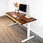 Standing Desk with Drawer – Walnut Solid Wood Desk, Natural Live Edge, - Image 2