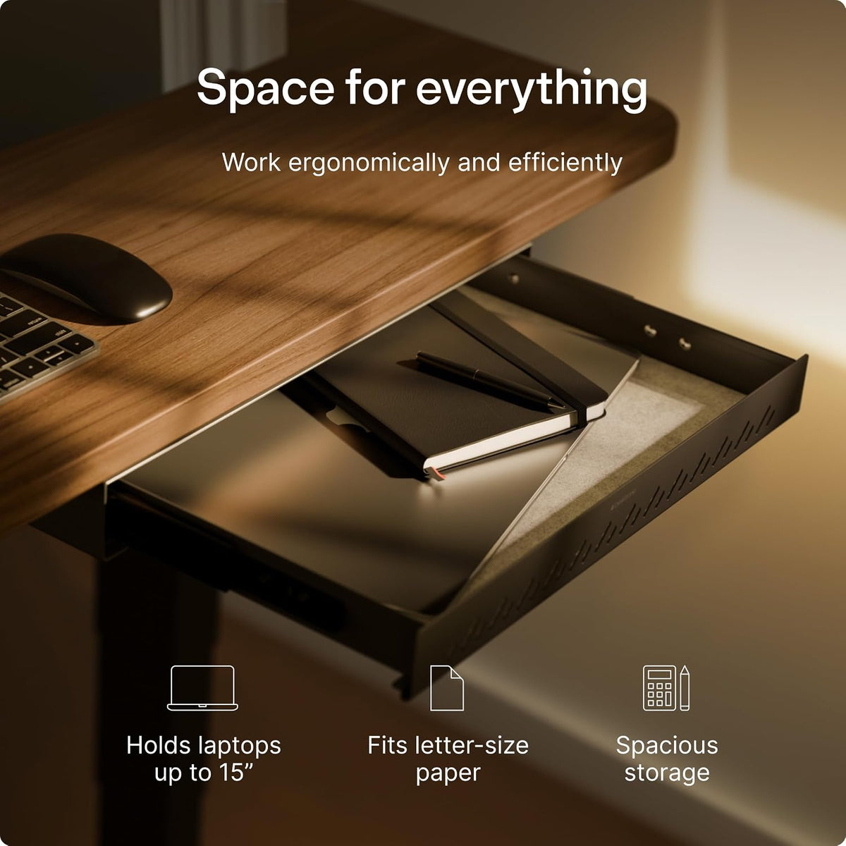 Desktronic Under Desk Drawer — Hidden Under-Desk Storage Organizer, Easy Inst...