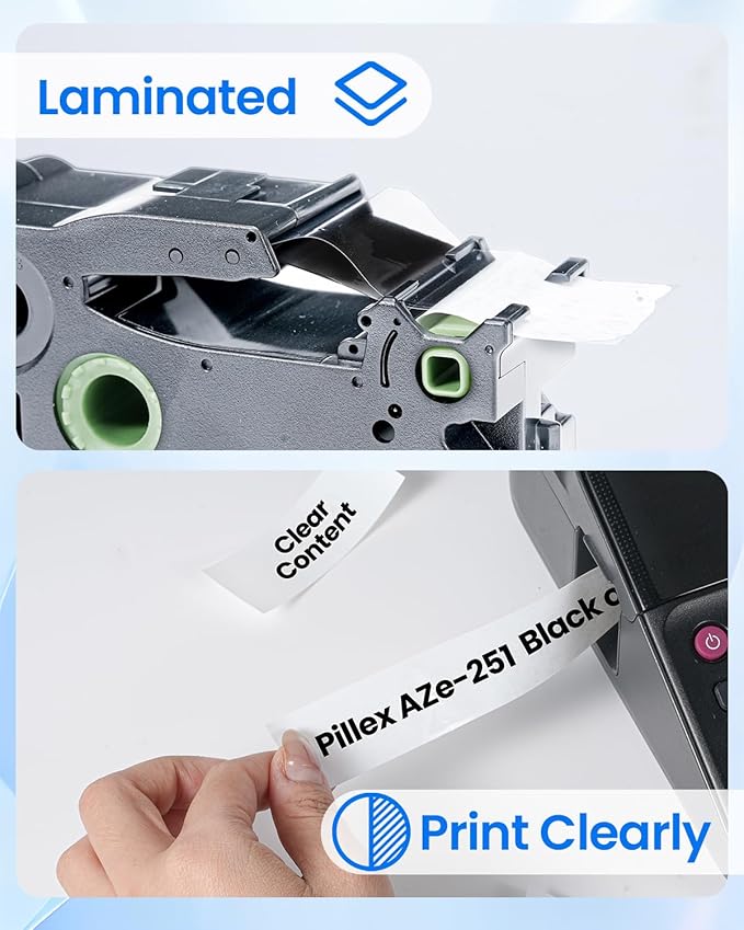 TZe-251 24mm 0.94 Laminated White Tape Replace - Image 4