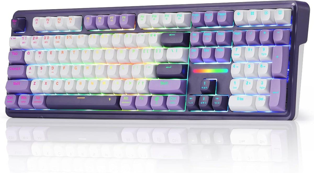 Redragon K745 PRO Wireless 108-Key Gasket RGB Gaming Keyboard, 4 Hotkeys