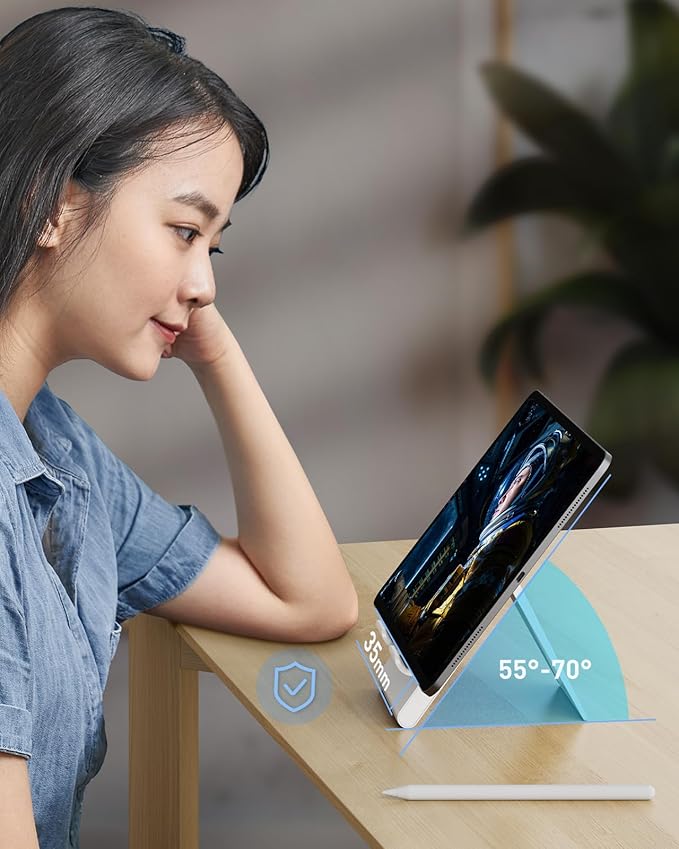 SAIJI Adjustable Tablet Stand Holder Portable Foldable Desktop Stand Dock - Image 8