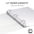 Samsill Economy 1.5 Inch 3 Ring Binder Bulk Pallet, Made in The USA, Round Ring - Image 3