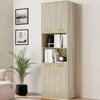 Cozy Castle Kitchen Pantry Cabinet, 4 Doors Open Countertop Utility Hutch by CozyCastle