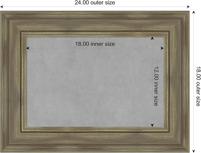 Amanti Art Grey Framed Magnetic Board 18x24 Small Vision Board - Image 3