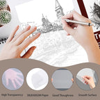 Tracing Paper 9x12 inch, 85 Sheets Translucent Tracing Paper Pad, 38lb/60gsm - Image 5