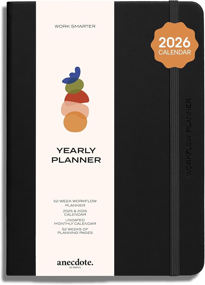 Anecdote 2026 Planner: 52 Week Daily Planner, Monthly & Weekly Workflow by Anecdote