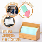 SHIQIKEJIPTY 2 Pack Index Card Holder 3X5 Inch Wood Index Card Box - Image 7