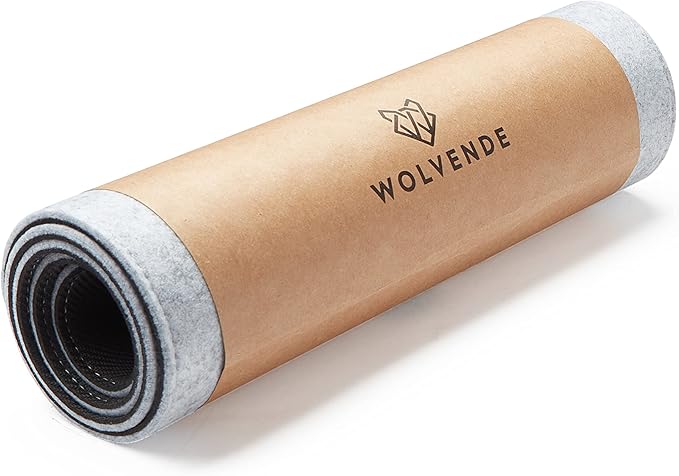 Wolvende Premium Felt Desk Mat | Large 15.75" x 36" | Multifunctional Desk Pad by Wolvende