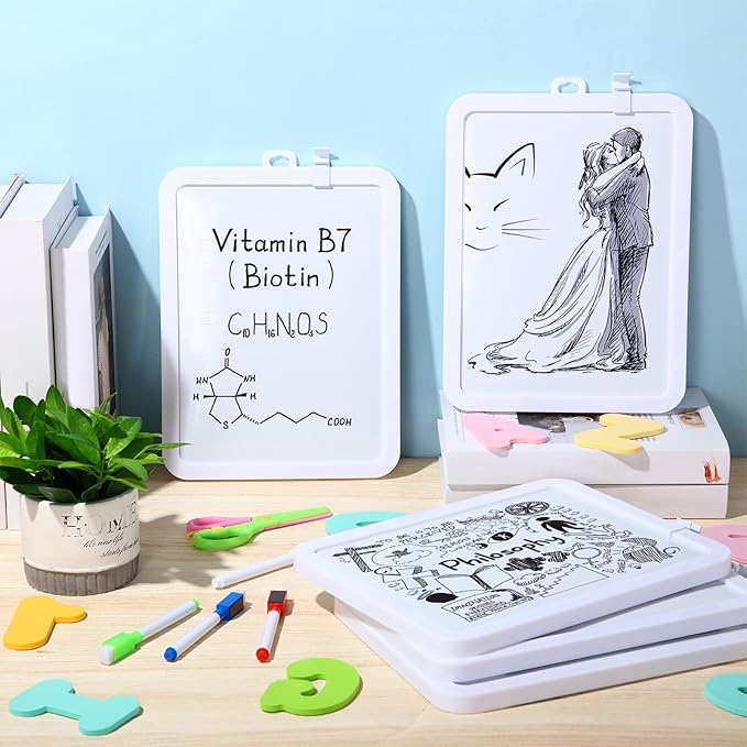 Outus 10 Pcs Dry Erase Mini White Boards Bulk 8.5 x 11'' Small Magnetic - Image 4