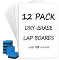 Set of 12 Small White Board Dry Erase Boards Classroom Pack Mini White Boards