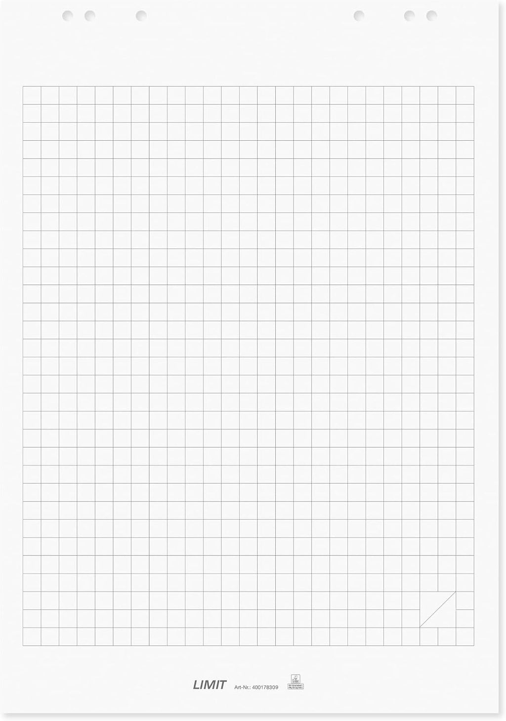 Limit 2 x Flip Chart Pad Squared and Blank 20 Sheets per Pad 80gsm White