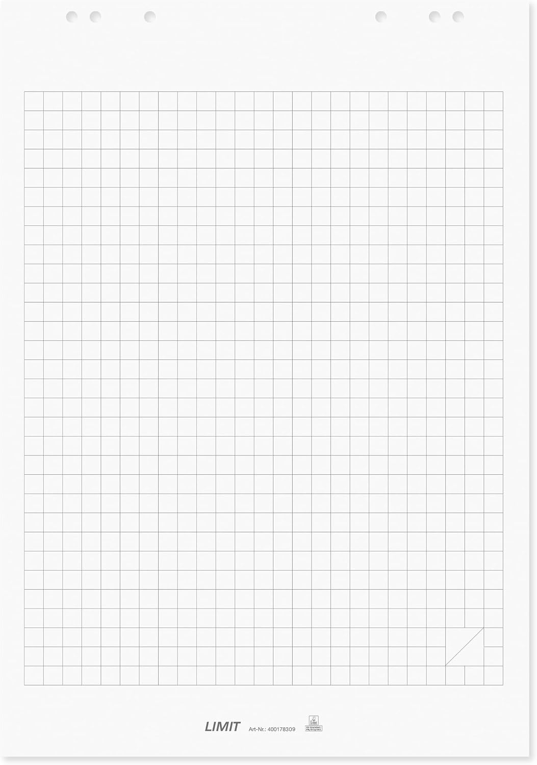 Limit 2 x Flip Chart Pad Squared and Blank 20 Sheets per Pad 80gsm White