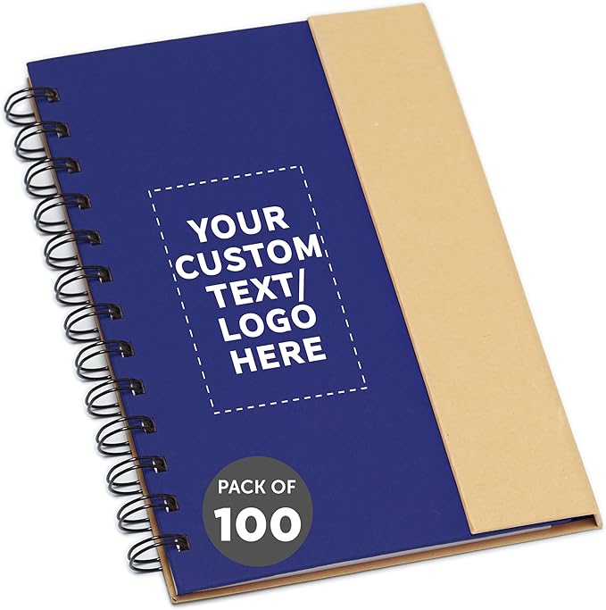 DISCOUNT PROMOS Custom Eco Friendly Spiral Notebooks by DISCOUNTPROMOS