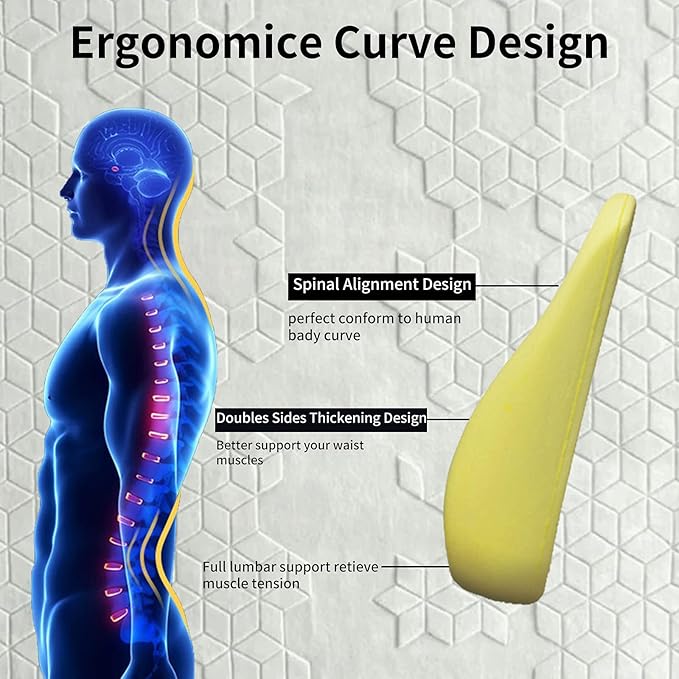 XINJUN Memory Foam car Lumbar Support Pillow - Image 3