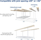 fleximounts 3x6 overhead garage ceiling storage rack, 2, package contents