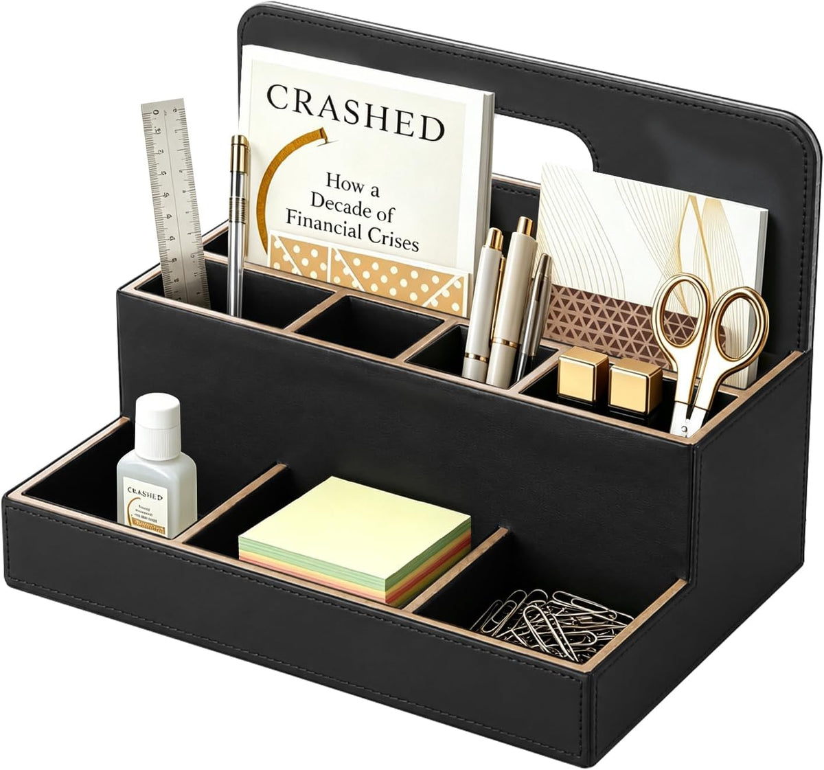 Mail Organizer Countertop, Pencil Holder, Office Supplies File Bill Sorter