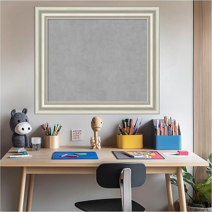 Amanti Art Silver Framed Magnetic Board 26x30 Medium Vision Board - Image 6