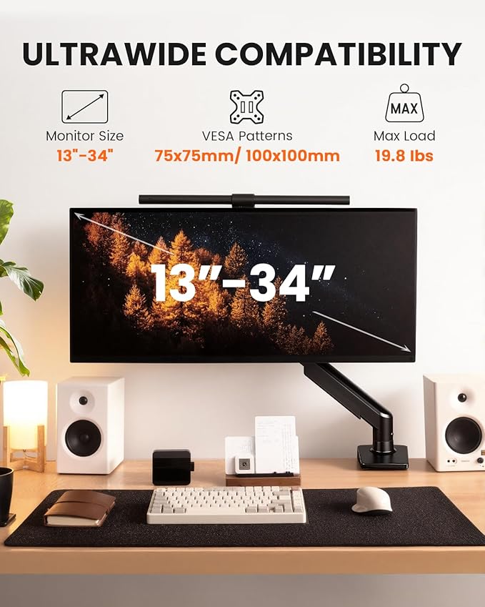ErGear Single Monitor Arm, Fully Adjustable Monitor Mount - Image 2