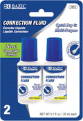 BAZIC Products Correction Fluid, Soft Bristle Brush Applicator, Instant