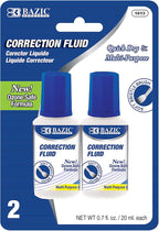 BAZIC Products Correction Fluid, Soft Bristle Brush Applicator, Instant by BAZICProducts