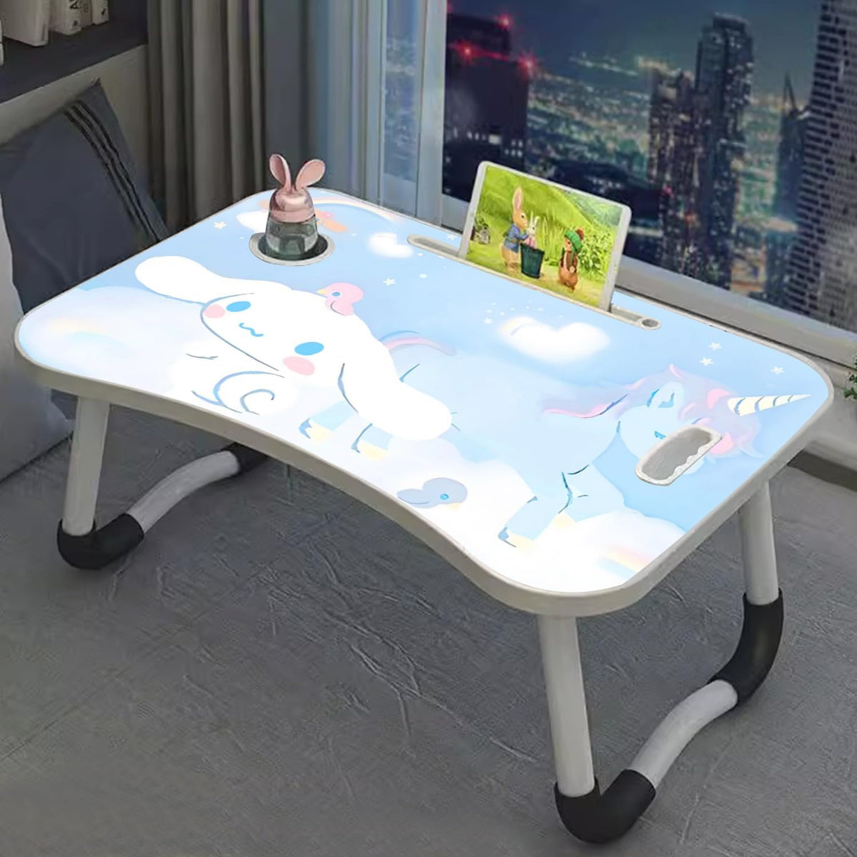 Kawaii Laptop Desk Foldable Kawaii Bed Desk Table Cute Folding Breakfast Tray...