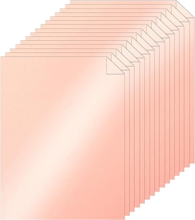 Silunkia 40 Sheets Pink Shimmer Cardstock 8.5 x 11 Crafts Paper, 75lb by Silunkia