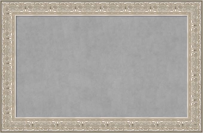 Amanti Art Silver Framed Magnetic Board 31x47 Large Vision Board by AmantiArt