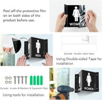 Faittoo Restroom Sign, Bathroom Signs, 6 x 8 Inches Acrylic Sign, - Image 5