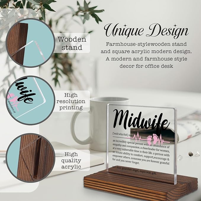 Midwife Appreciation Gift Desk Sign - Image 3