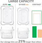 Tiawudi 12 Pack Plastic Storage Bins, Pantry Organizer, Shelf and Fridge - Image 3