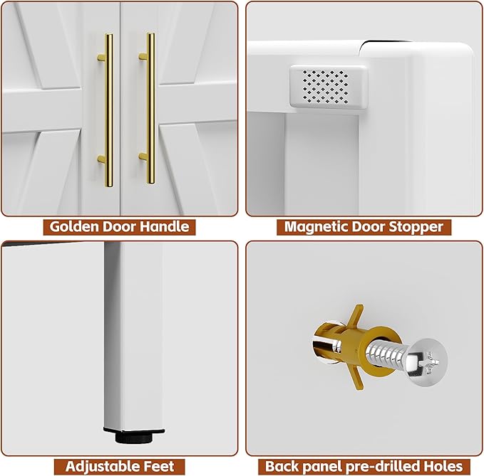 SUPEER Metal Wardrobe Cabinet - Image 4